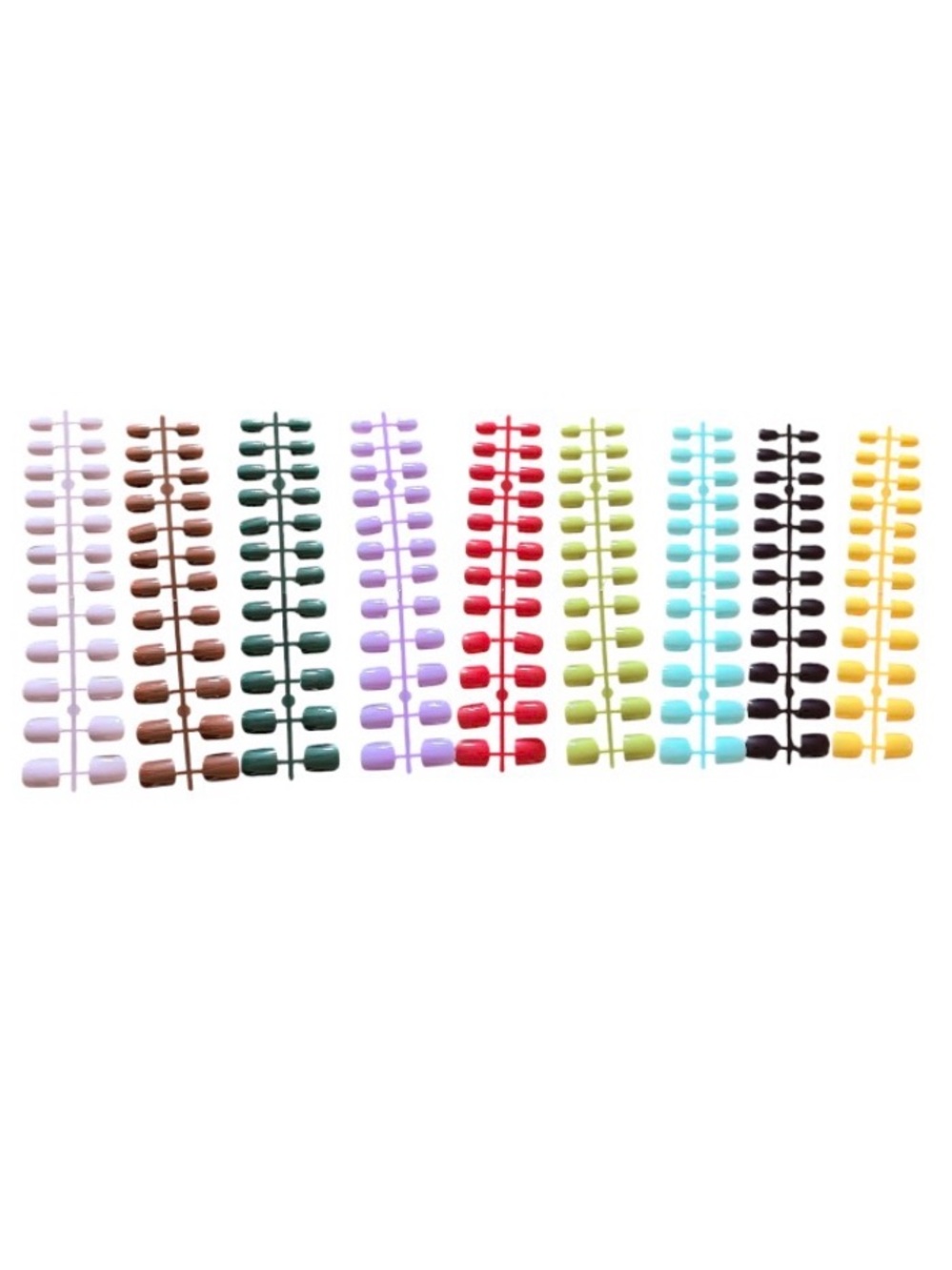 Colorful Assorted Press-On Nails Sets (9 Colors)